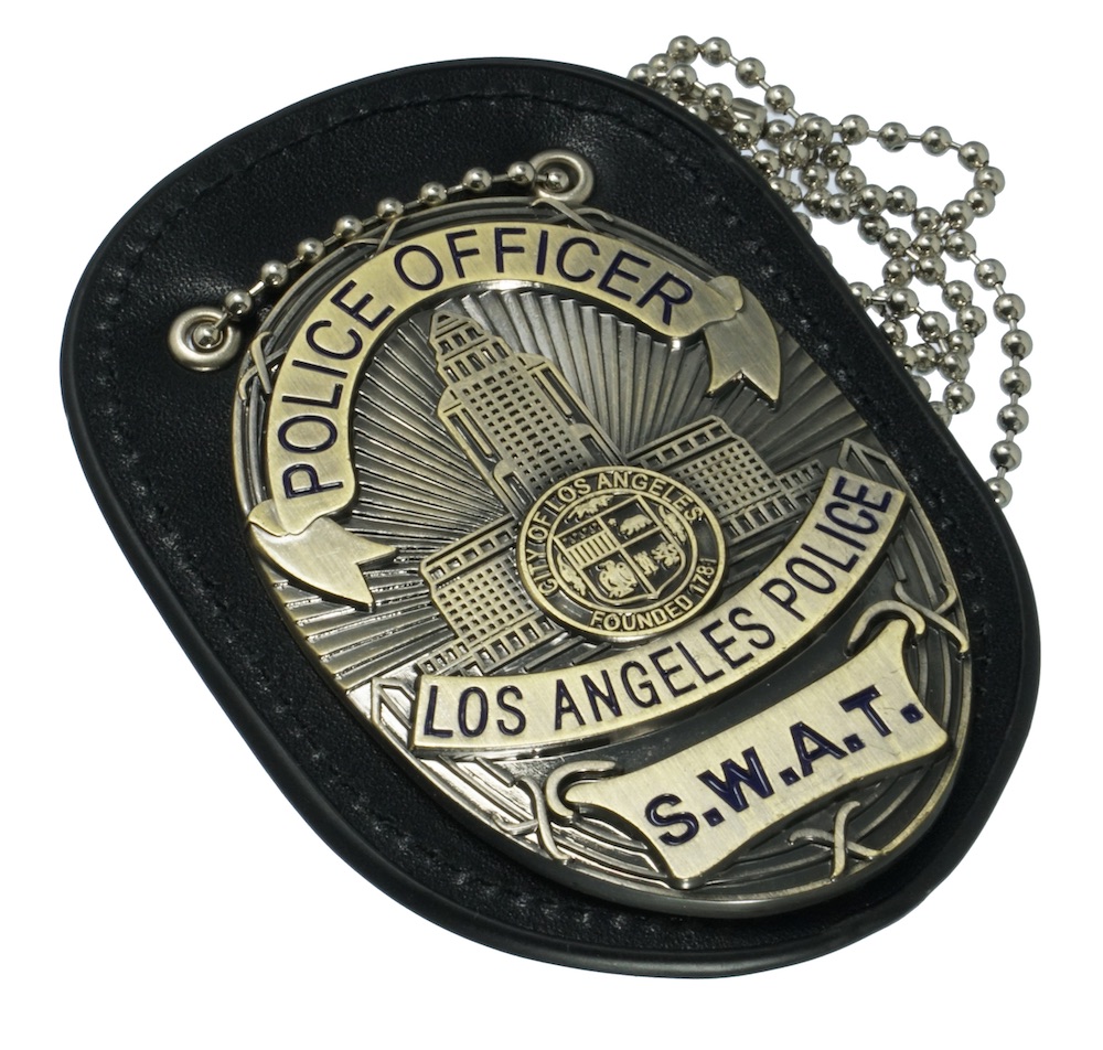 LAPD ロサンゼルス市警 レプリカバッジ ポリスバッジ エイカー製実物ホルダー